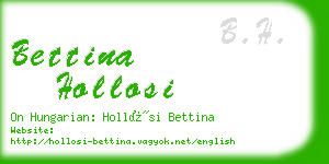 bettina hollosi business card